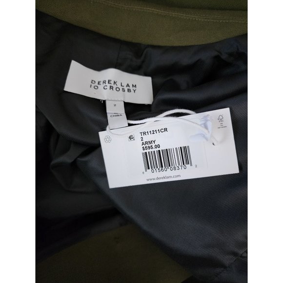 Derek Lam 10 Crosby NWT Green Double Breasted Blazer Jacket 2 - Picture 9 of 10